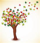 Beautiful autumn tree for your design. Vector illustration