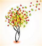 Beautiful autumn tree for your design. Vector illustration