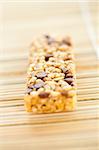 tasty and soft cereal bars with chocolate