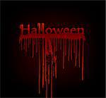 Bloody halloween. Vector art illustration on dark background