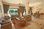 Lounge area of a luxury hotel suite