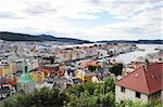 beautiful city view of Bergen,  Norway