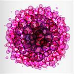 Background of many pink and purple bubbles