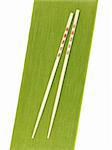 Chop sticks isolated against a white background