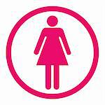 Woman sign, pink concept