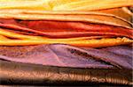 Silk fabric from India in a marketplace.