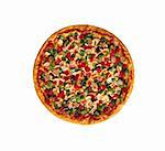 Tasty pizza isolated on white background