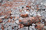 Bricks and other debris at a building site