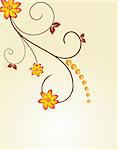 Floral decorative background for holiday card. Vector