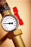 Temperature gauge , heating  equipment in boiler-room