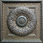 Historic Building Bronze Door Floral Architectural Detail