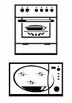 Kitchen appliances. Illustration on white background