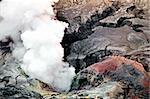 Smoking crater detail in Indonesian volcano Bromo