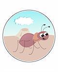 Funny Ant - funny vector illustration