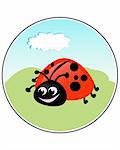 Ladybug - funny vector illustration