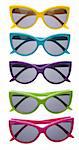 Hip summer sunglasses isolated on white with a clipping path.