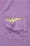 Tee Shirt Pocket with Gold Interior Clothing Image.