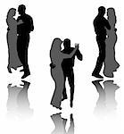 dance couples - vector