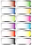 Colors set labels, white isolated