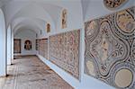 Courtyard of Mosaic Museum in El Jem, Tunisia