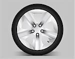 Aluminum wheel - vector illustration. Sport wheel.