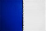blank blue notebook open two page background