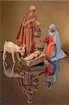 Christmas Nativity Scene with Joseph Holding Lantern