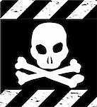 Skull and crossbones Symbol danger . Vector illustration