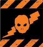 Skull and crossbones Symbol danger . Vector illustration