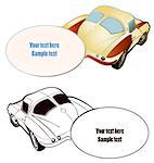 Vector two car art illustration with place for Your text