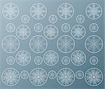 Snowflakes vector illustration on white background wallpaper