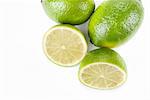 ripe lime isolated on a white background