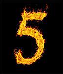 5 (five), fire figure