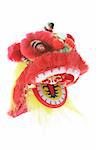 Miniature Lion Dance Ornament on White Background