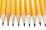 Close Up of Row of Pencils