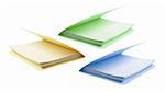 Manila Folders on Isolated White Background