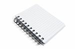 Spiral Notebook on White Background