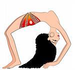 Image of the dancer of ancient Egypt. This file is vector, can be scaled to any size without loss of quality.