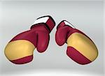 boxing gloves 3d rendered