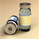 medicine bottle container 3d rendered