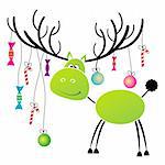 Christmas reindeer with gifts for you .Vector illustration
