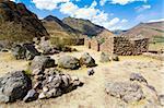 Ancient Inca ruins at Pisac near Cuzco, Peru