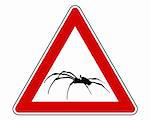 Spider warning sign