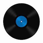 Vinyl Record in white background