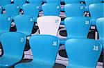 Detailed view on tribune seats