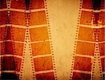 brown  film strip for textures and backgrounds with space