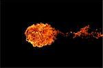 Fire ball on a black background