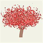 Vector valentine tree. EPS 8 vector file included