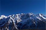 Mountain peak of Italian Dolomites in winter