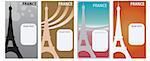 France. Four vector banners for you design